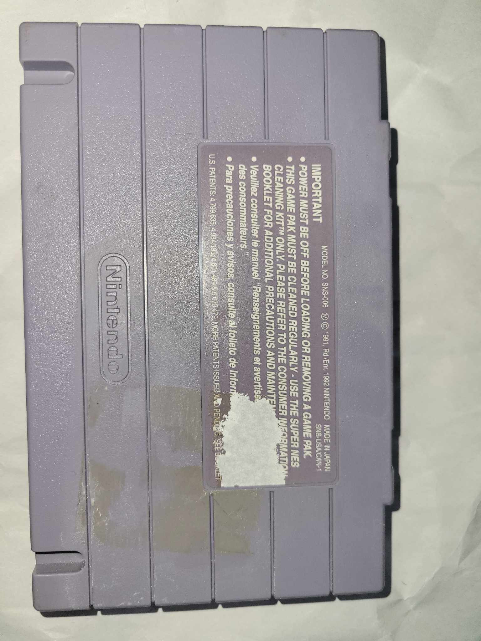 SUPER NINTENDO - DEMOLITION MAN - CARTRIDGE ONLY (01)